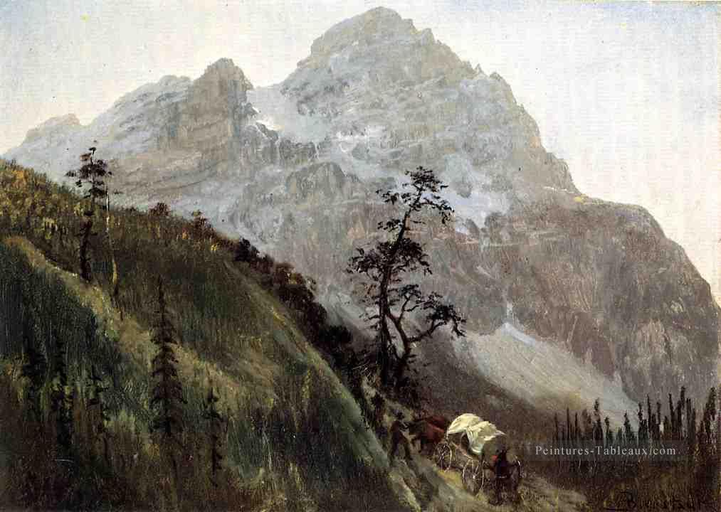 Western Trail les Rocheuses Albert Bierstadt Peintures à l'huile